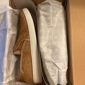 Alameda suede chestnut slip on shoes